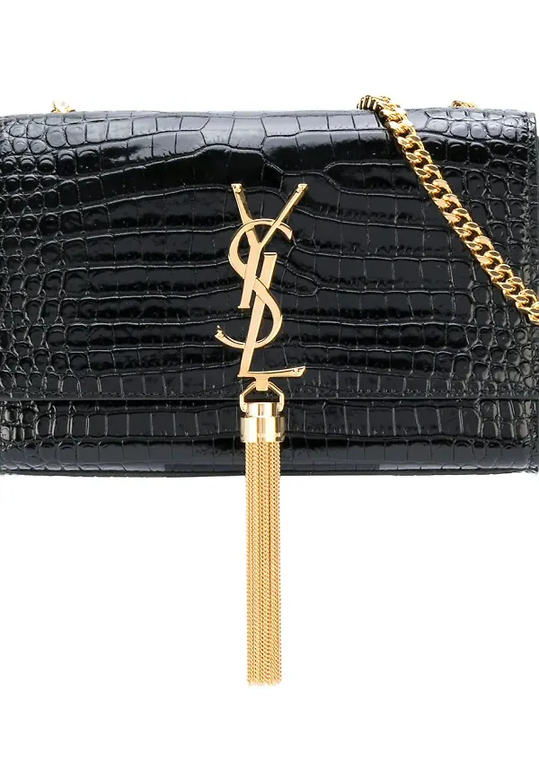 Saint Laurent axelväska med monogram - Svart