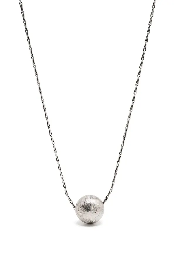 Saint Laurent ball charm necklace - Silverfärgad