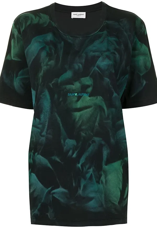 Saint Laurent batikfärgad t-shirt - Svart