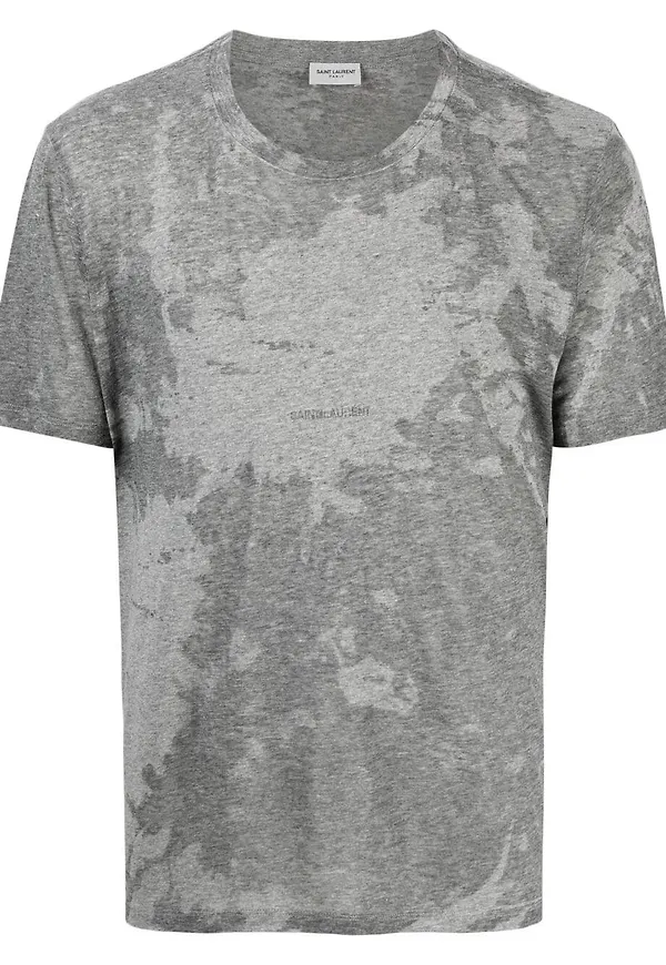 Saint Laurent batikmönstrad t-shirt - Grå