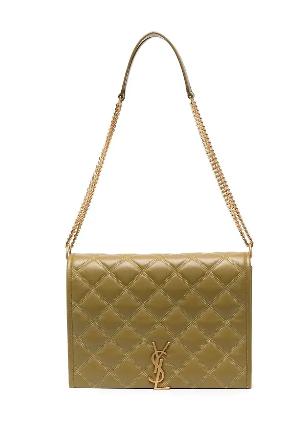 Saint Laurent Becky liten axelväska - Grön
