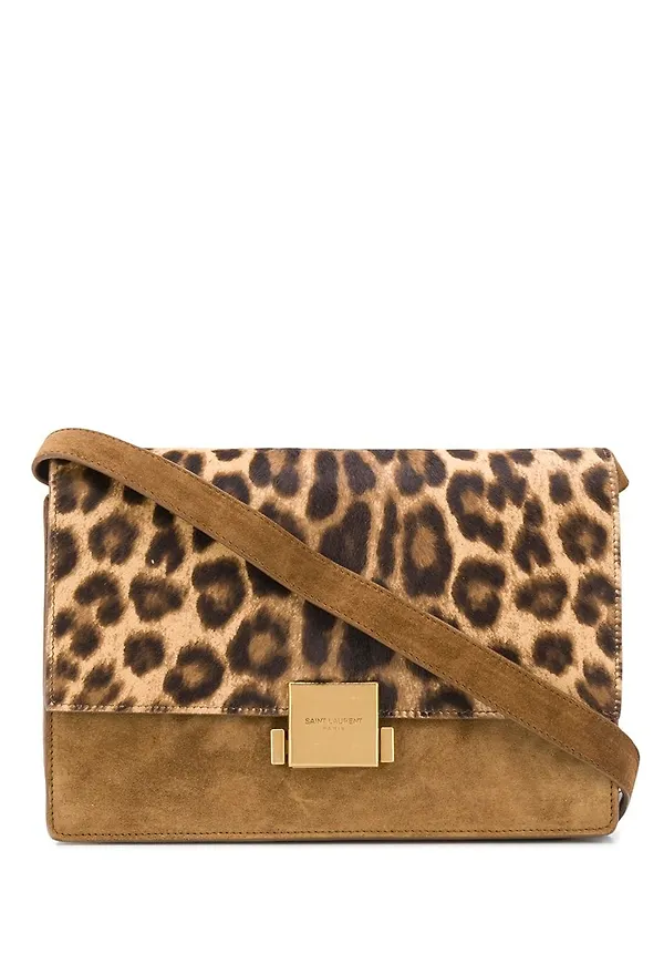Saint Laurent Bellechasse axelremsväska - Brun