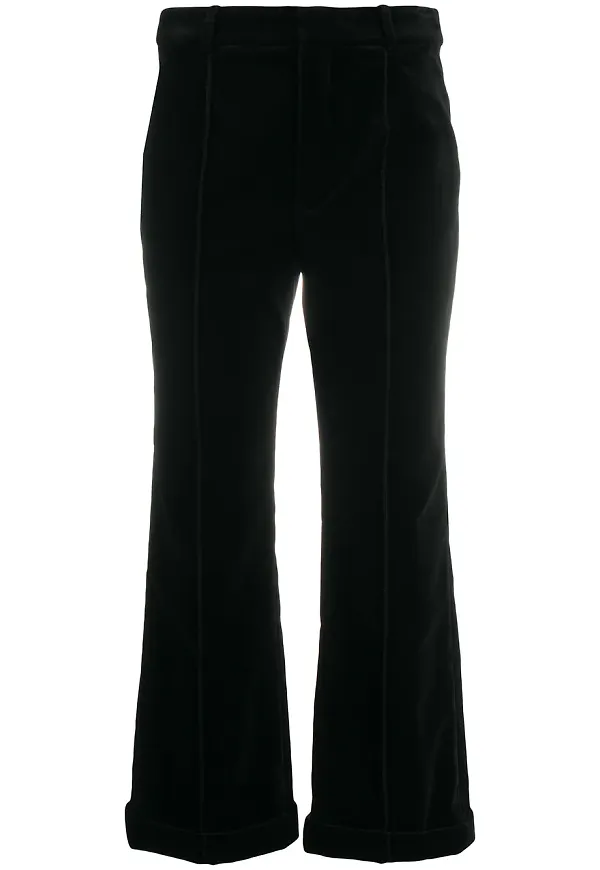 Saint Laurent beskurna byxor - Svart