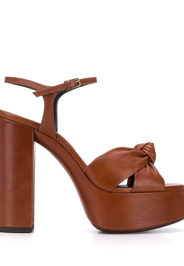 Saint Laurent Bianca platåsandaler - Brun