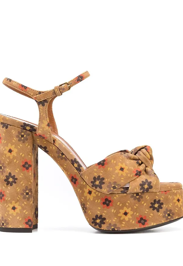 Saint Laurent Bianca platåsandaler - Flerfärgad