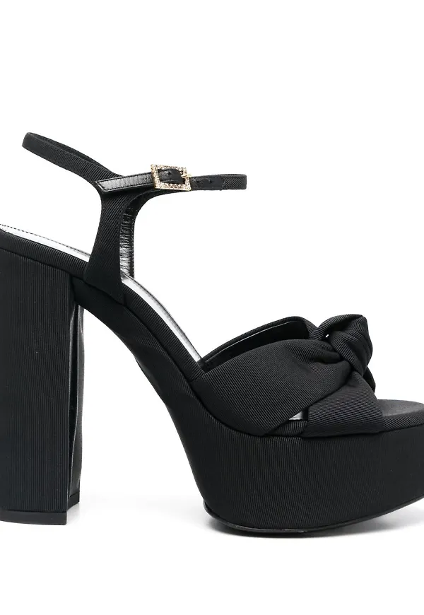 Saint Laurent Bianca platåsandaler - Svart