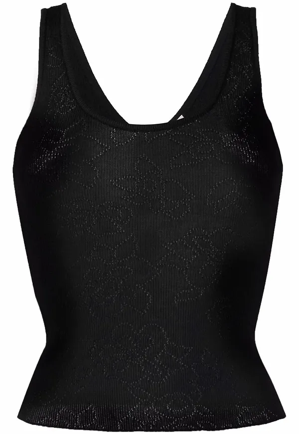 Saint Laurent blommig topp - Svart
