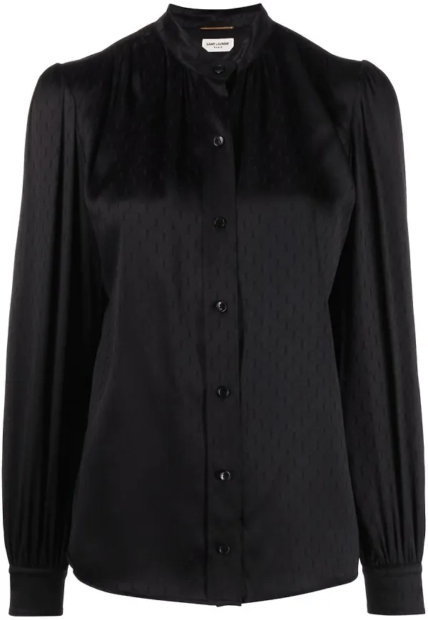 Saint Laurent blus med monogram - Svart