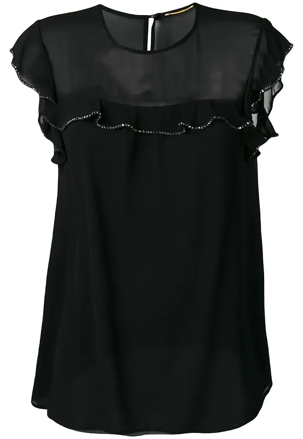 Saint Laurent blus med strass - Svart
