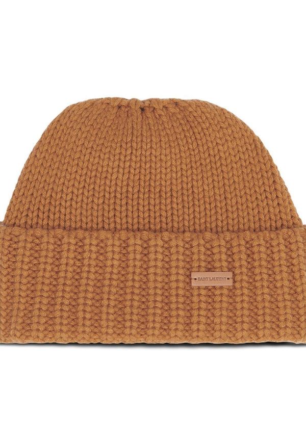 Saint Laurent Bonne Maille kashmirmössa - Brun