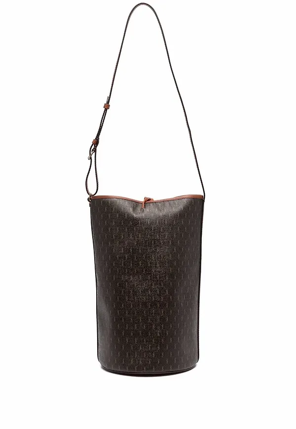 Saint Laurent bucketbag med monogram - Brun
