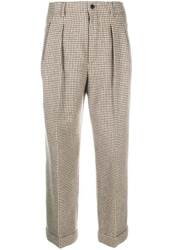 Saint Laurent byxor med raka ben - Neutral