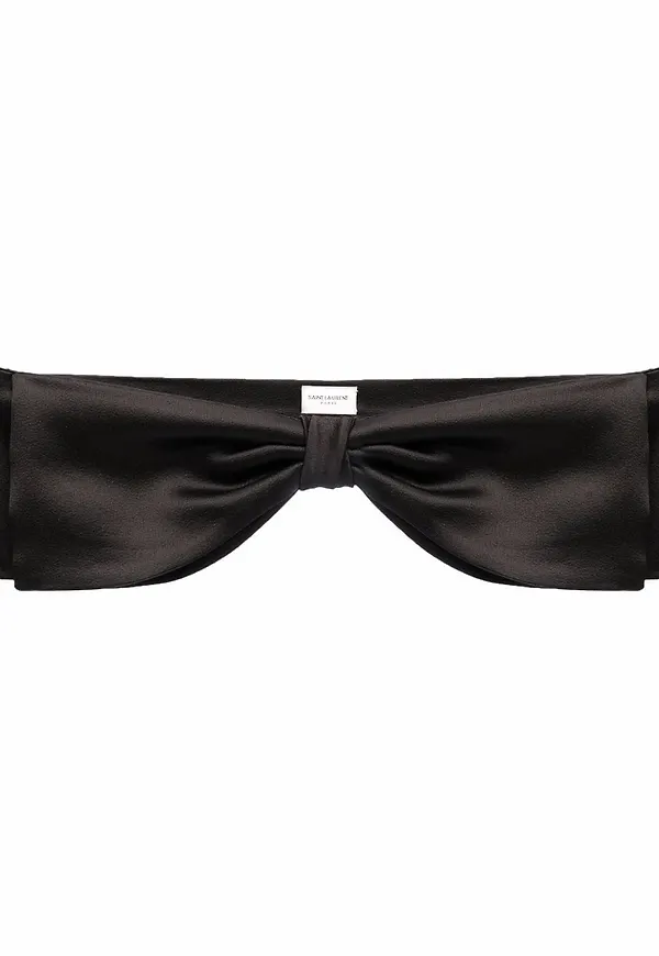 Saint Laurent bälte med rosett - Svart