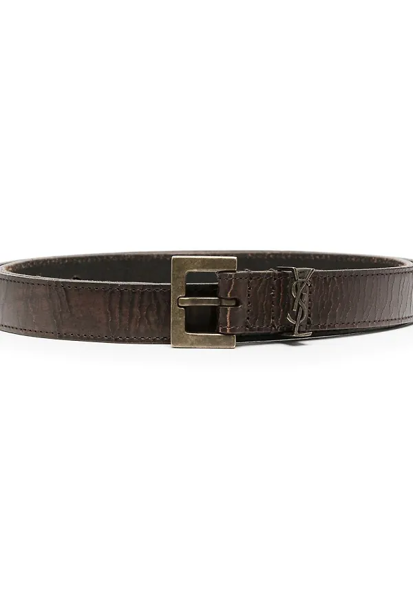 Saint Laurent bälte med spänne - Brun