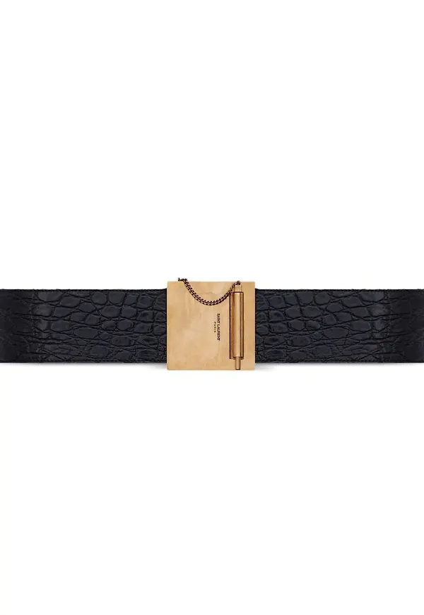 Saint Laurent bälte med spänne - Svart