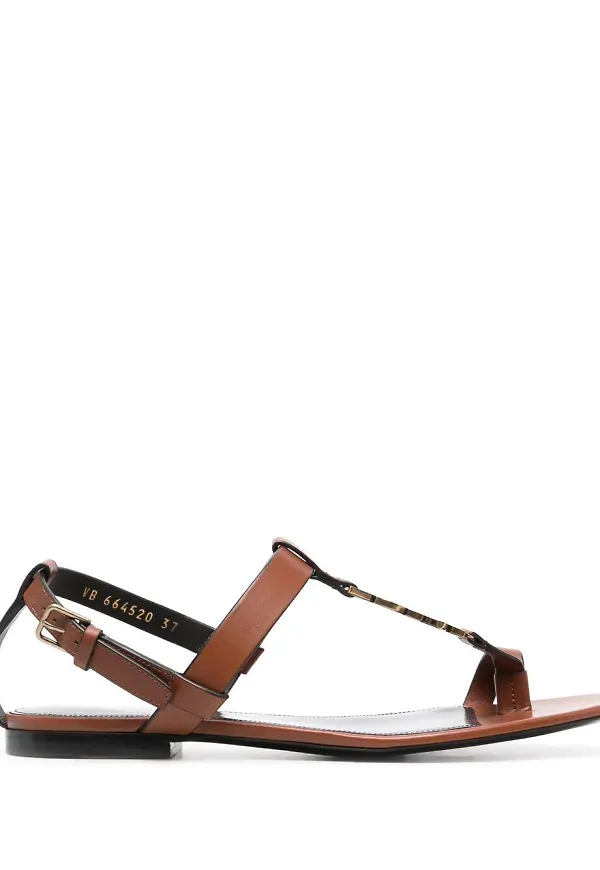 Saint Laurent Cassandra sandaler - Brun