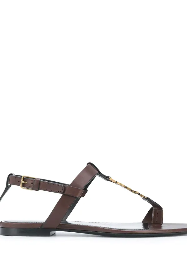 Saint Laurent Cassandra sandaler - Brun