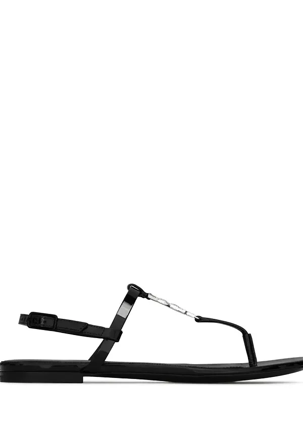 Saint Laurent Cassandra skinnsandaler - Svart