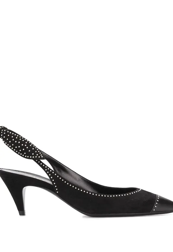 Saint Laurent Charlotte slingback-pumps - Svart