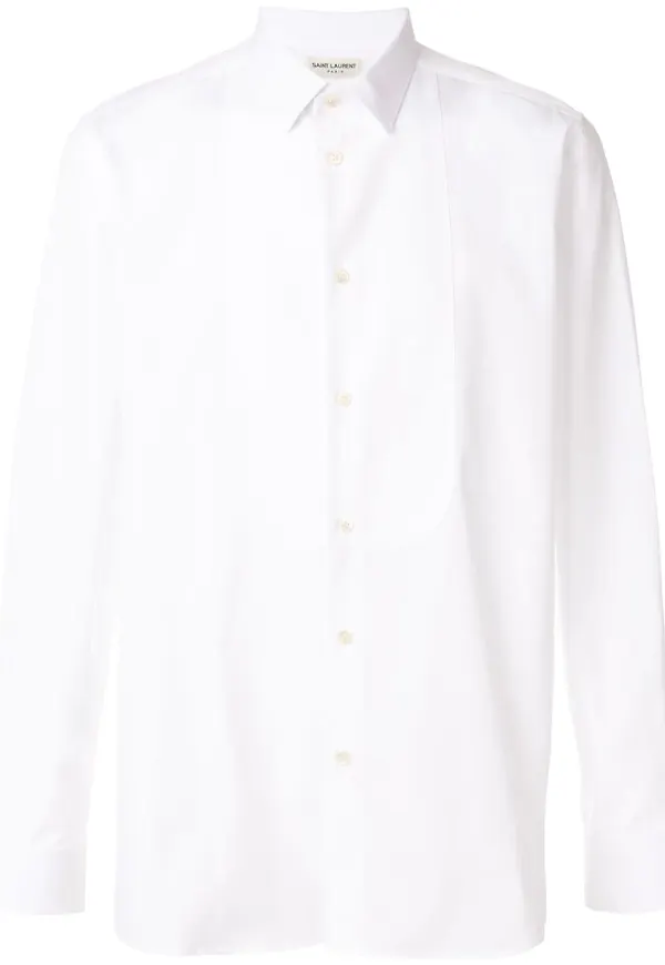 Saint Laurent classic long-sleeve shirt - Vit