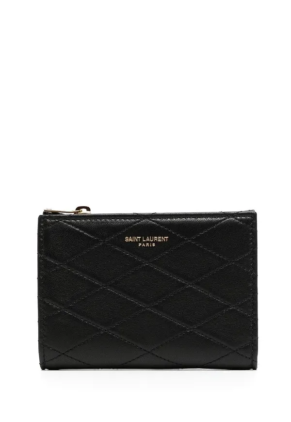 Saint Laurent diamantquiltad skinnväska - Svart