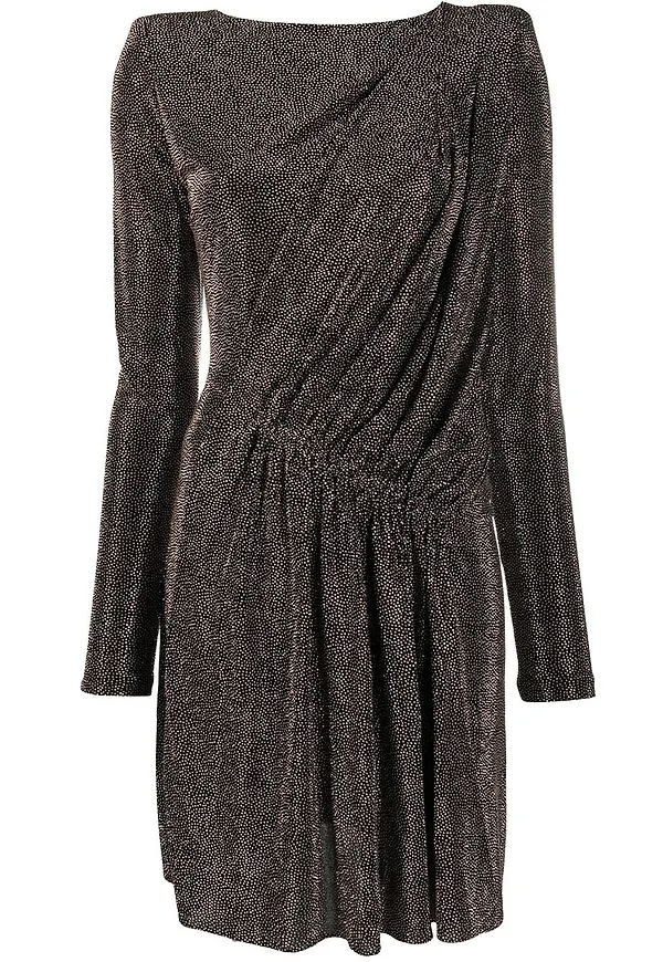 Saint Laurent draperad klänning - Svart