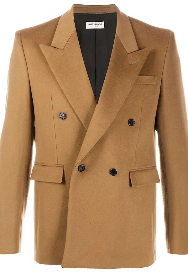 Saint Laurent dubbelknäppt blazer - Brun