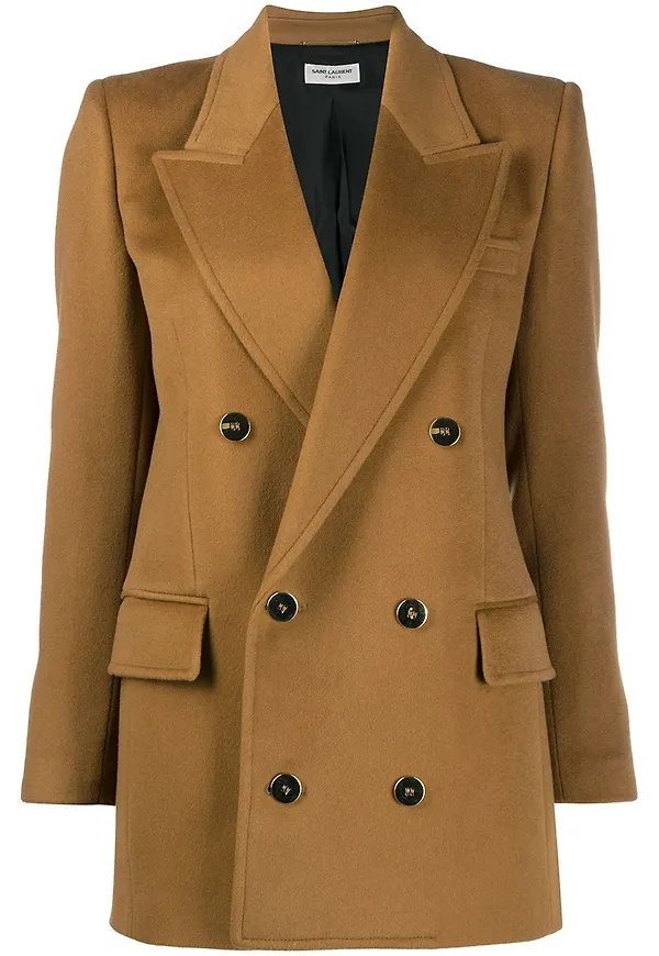 Saint Laurent dubbelknäppt blazer - Neutral