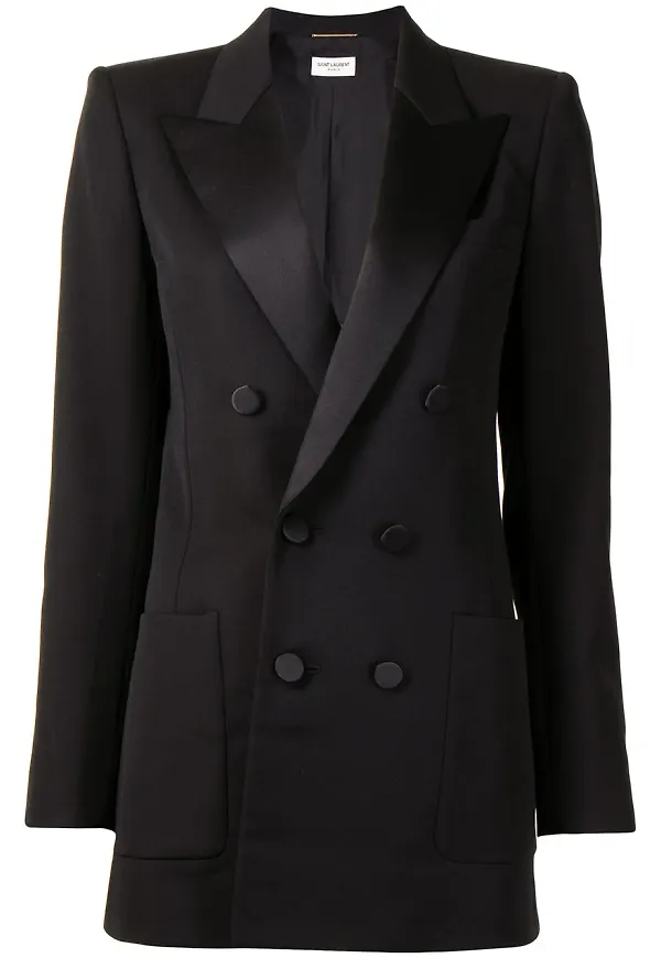 Saint Laurent dubbelknäppt blazer - Svart