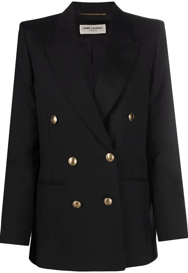 Saint Laurent dubbelknäppt blazer - Svart