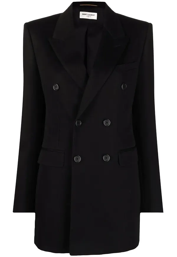 Saint Laurent dubbelknäppt blazer - Svart
