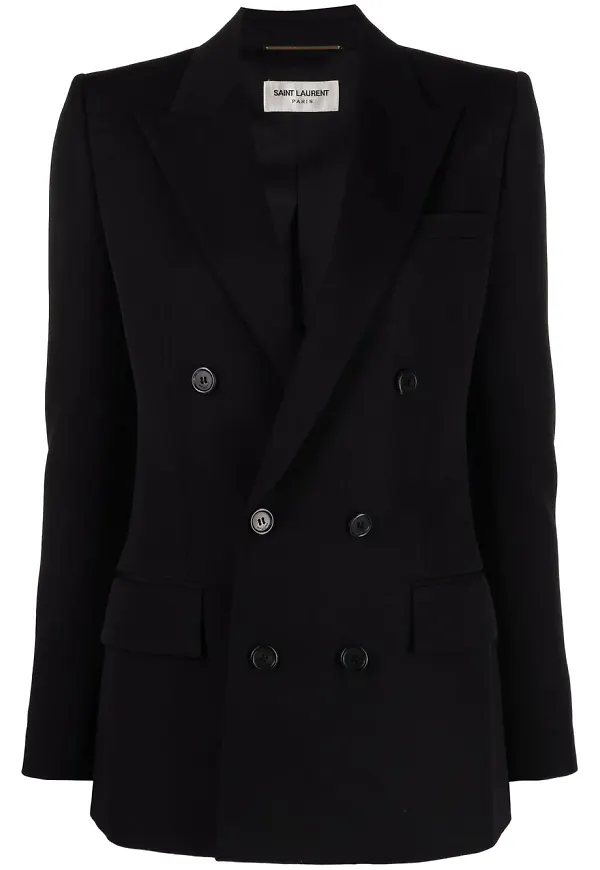 Saint Laurent dubbelknäppt blazer - Svart