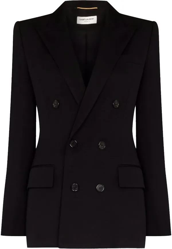 Saint Laurent dubbelknäppt blazer - Svart