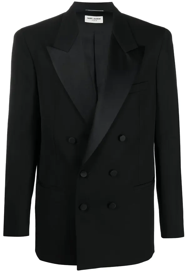 Saint Laurent dubbelknäppt blazer - Svart