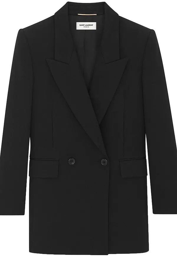Saint Laurent dubbelknäppt blazer - Svart
