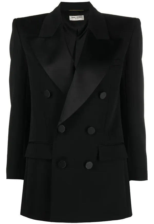 Saint Laurent dubbelknäppt blazer - Svart