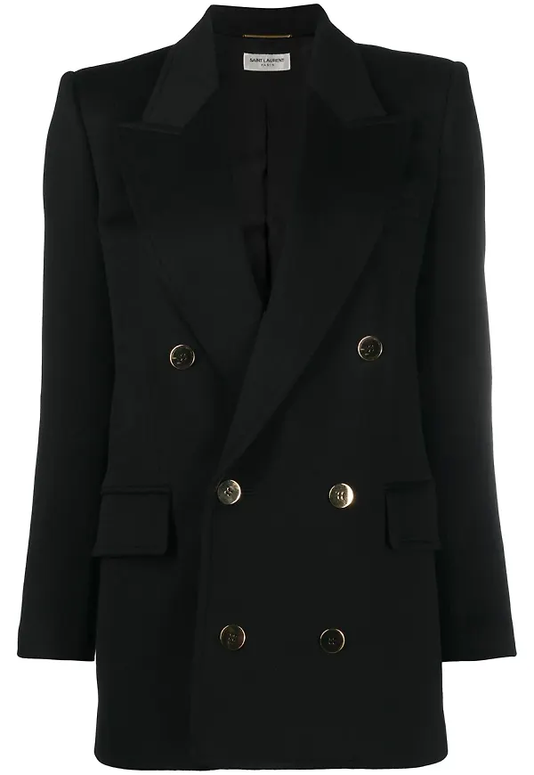 Saint Laurent dubbelknäppt blazer - Svart