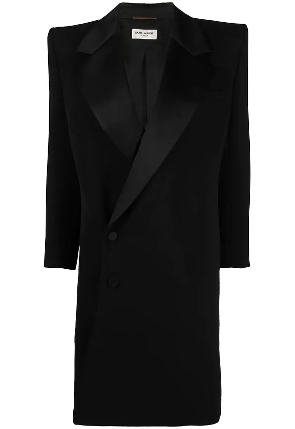 Saint Laurent dubbelknäppt klänning - Svart