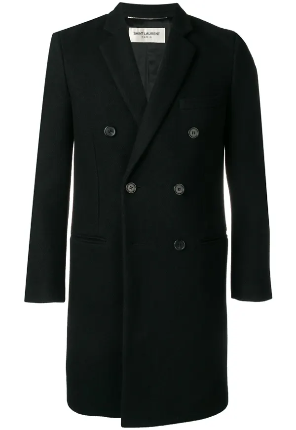 Saint Laurent dubbelknäppt rock - Svart