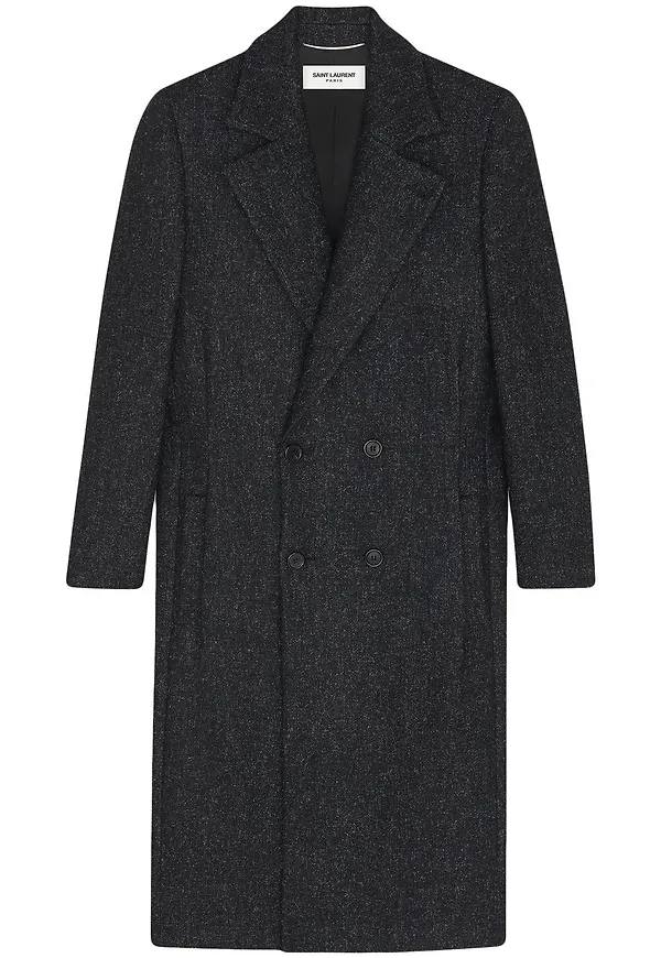 Saint Laurent dubbelknäppt rock - Svart