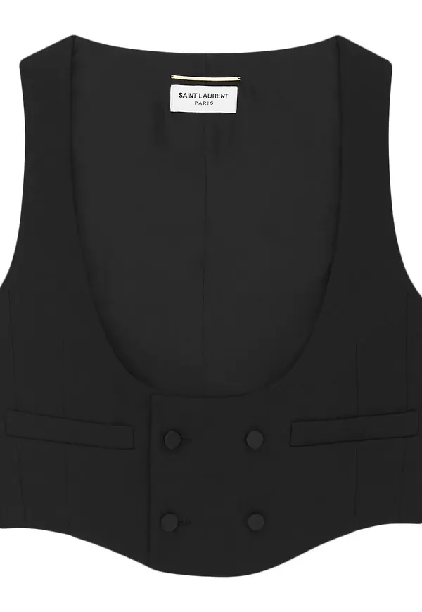 Saint Laurent dubbelknäppt väst - Svart