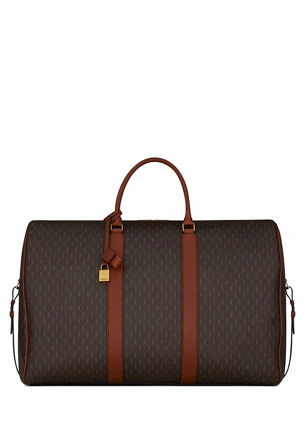Saint Laurent duffelväska med monogram - Brun