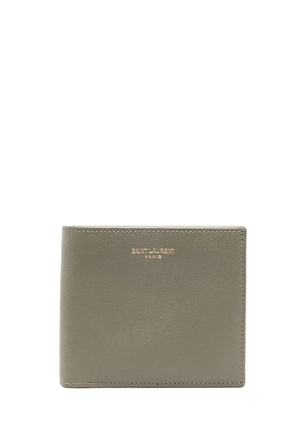 Saint Laurent East/West läderplånbok - Grön