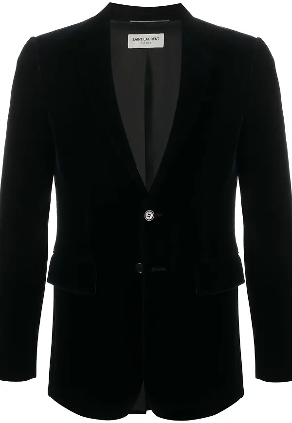 Saint Laurent enkelknäppt blazer - Blå
