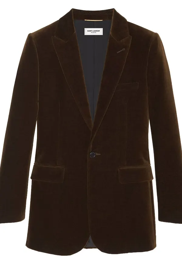 Saint Laurent enkelknäppt blazer - Brun