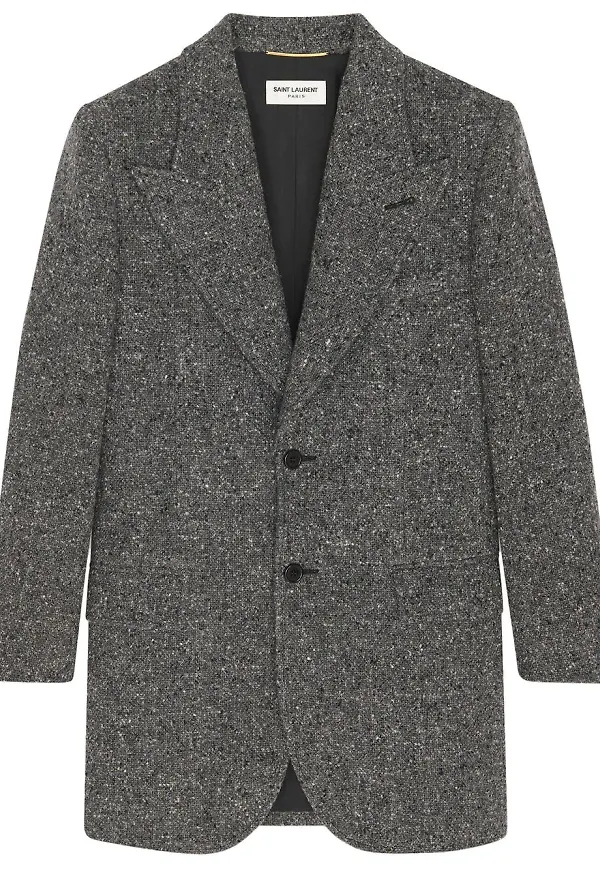 Saint Laurent enkelknäppt blazer - Grå