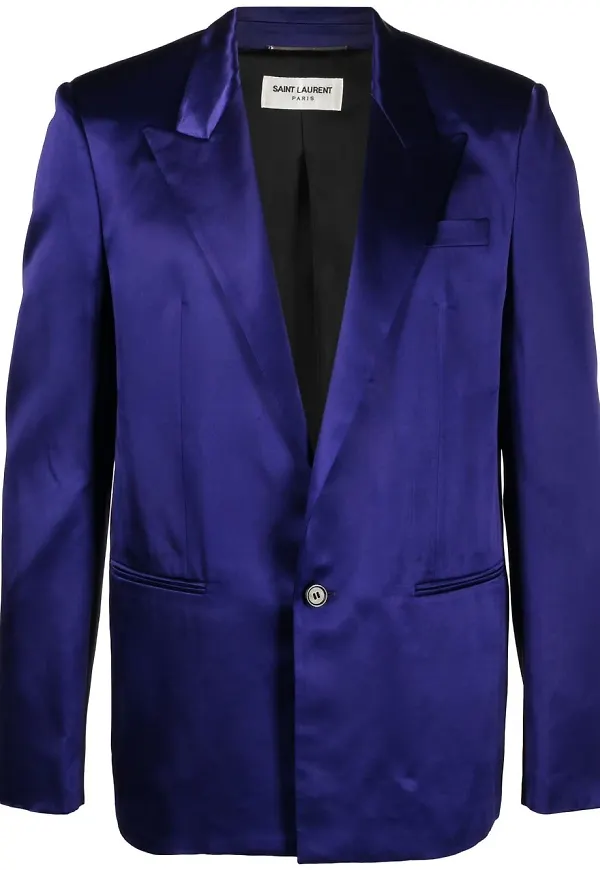Saint Laurent enkelknäppt blazer - Lila