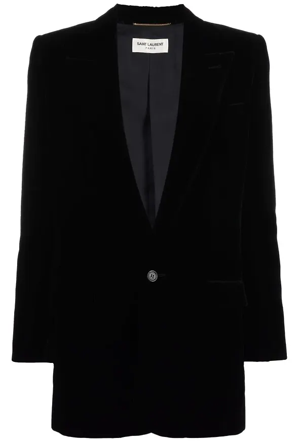 Saint Laurent enkelknäppt blazer - Svart