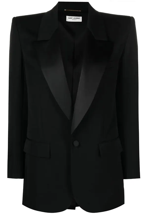 Saint Laurent enkelknäppt blazer - Svart