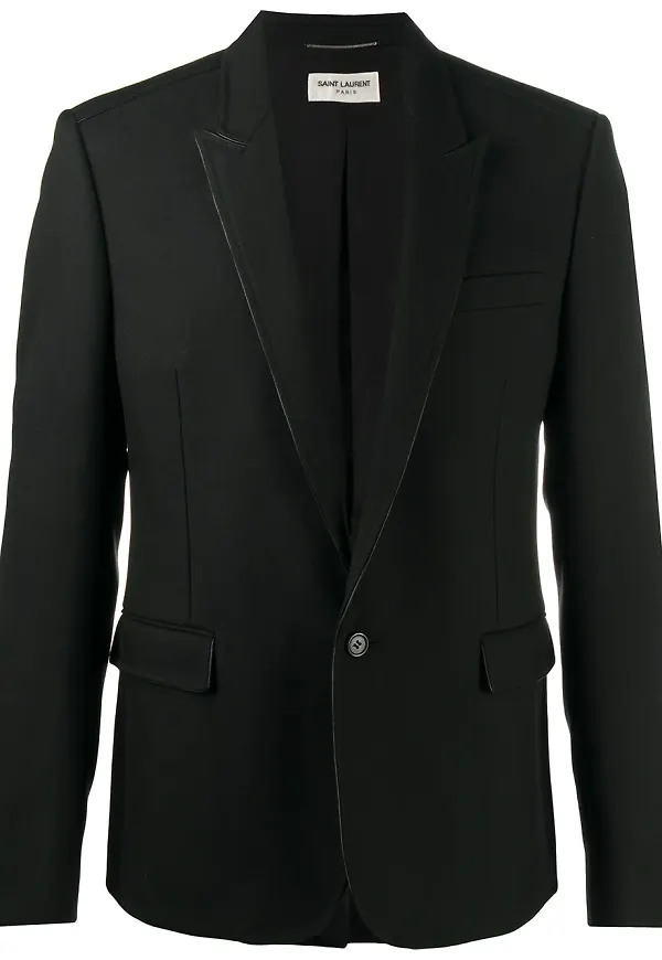 Saint Laurent enkelknäppt blazer - Svart